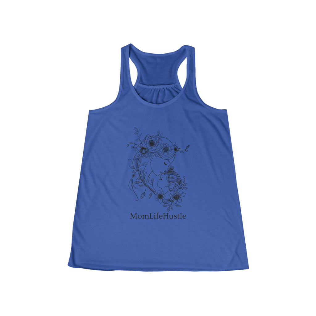 Mom Life Hustle Logo Racerback Tank Top