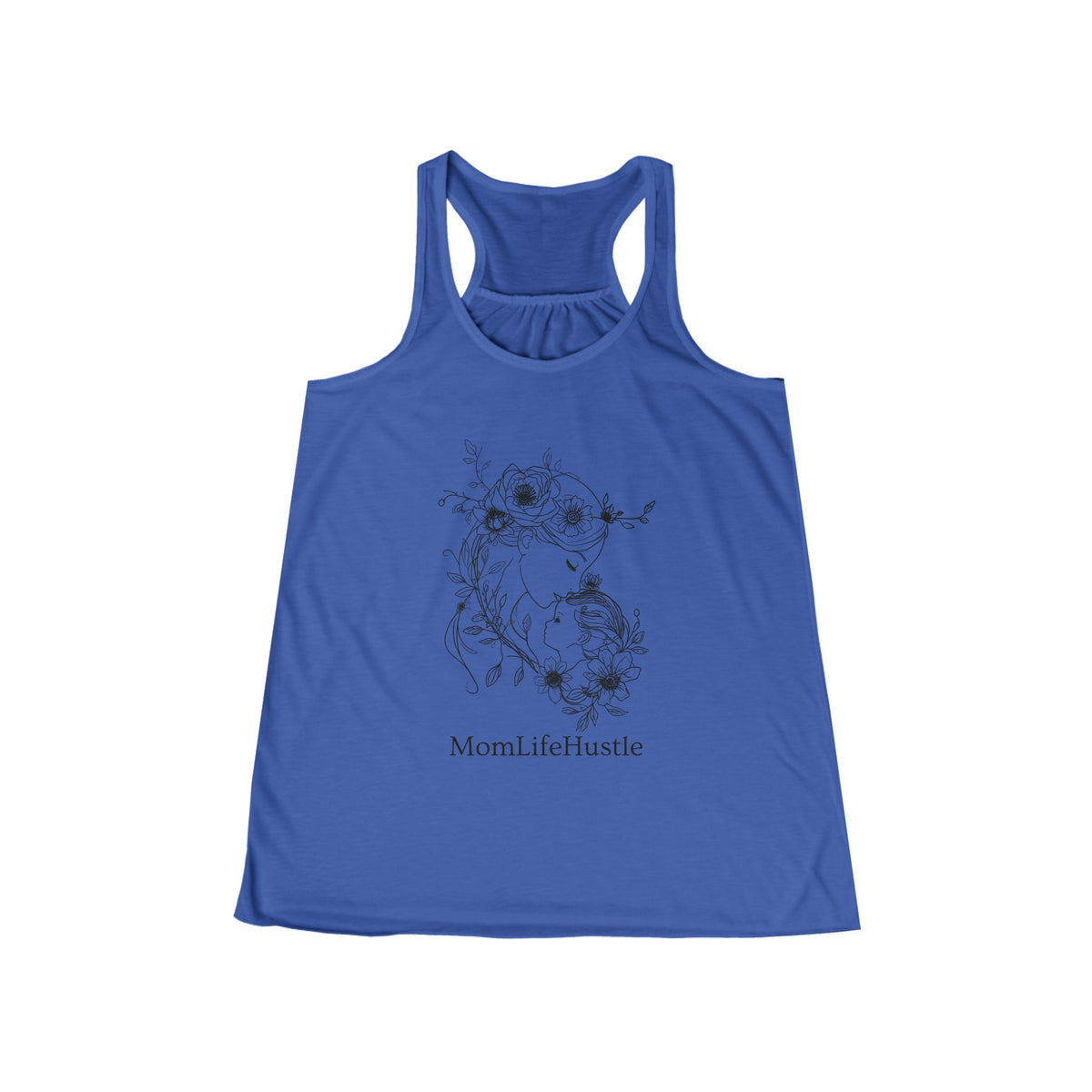 Mom Life Hustle Logo Racerback Tank Top