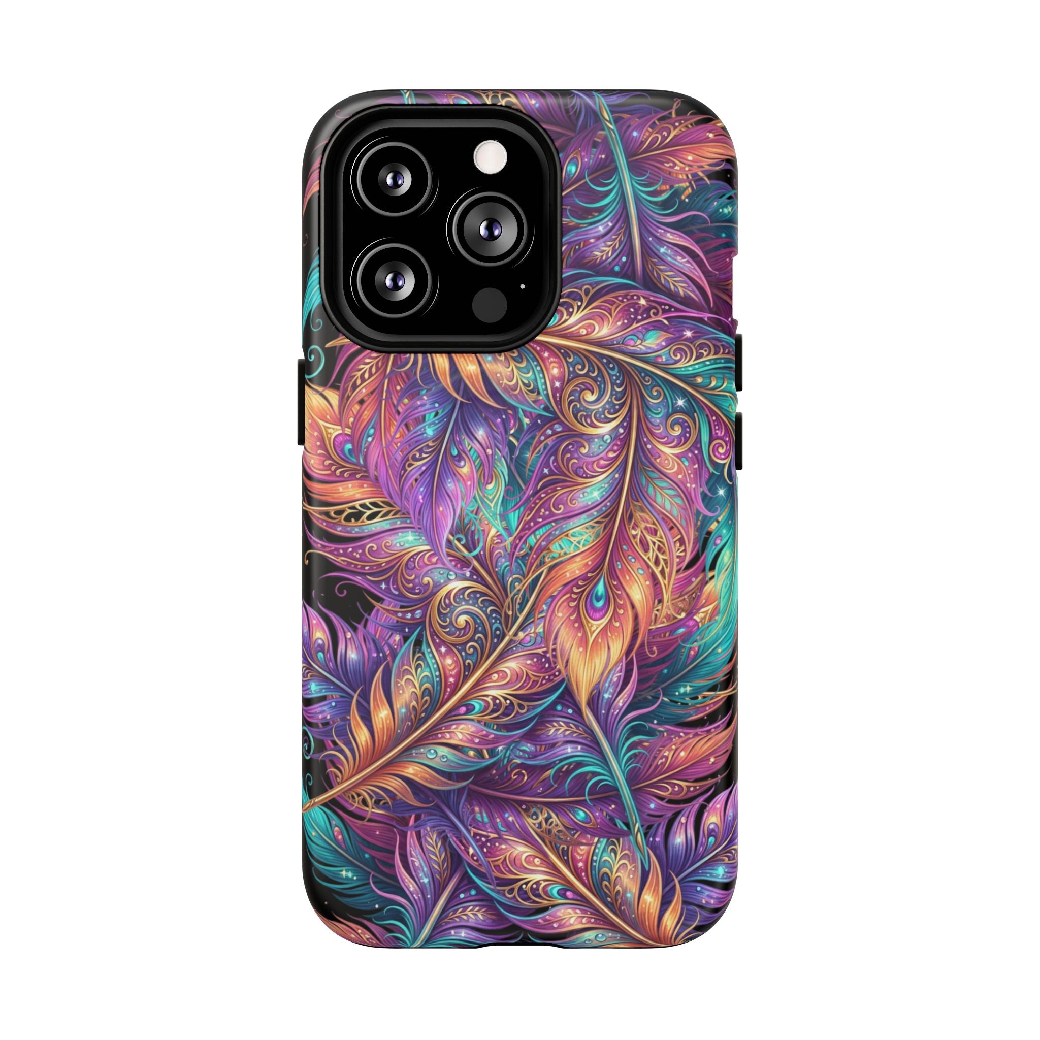 Phone Case | Colorful Feather Art Magnetic Tough Phone Cover