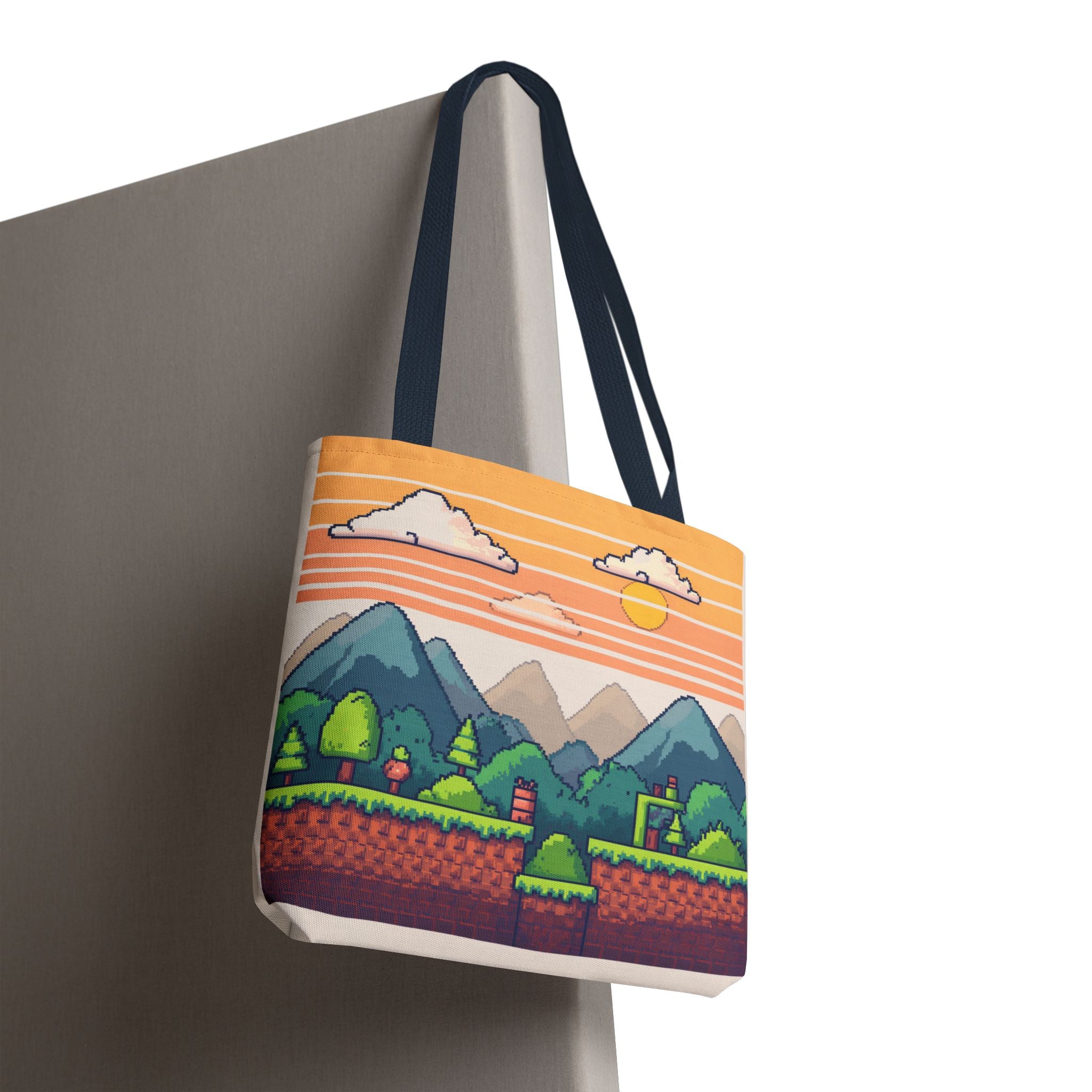 Tote Bag | Pixel Sunset Mountain Gamer Tote