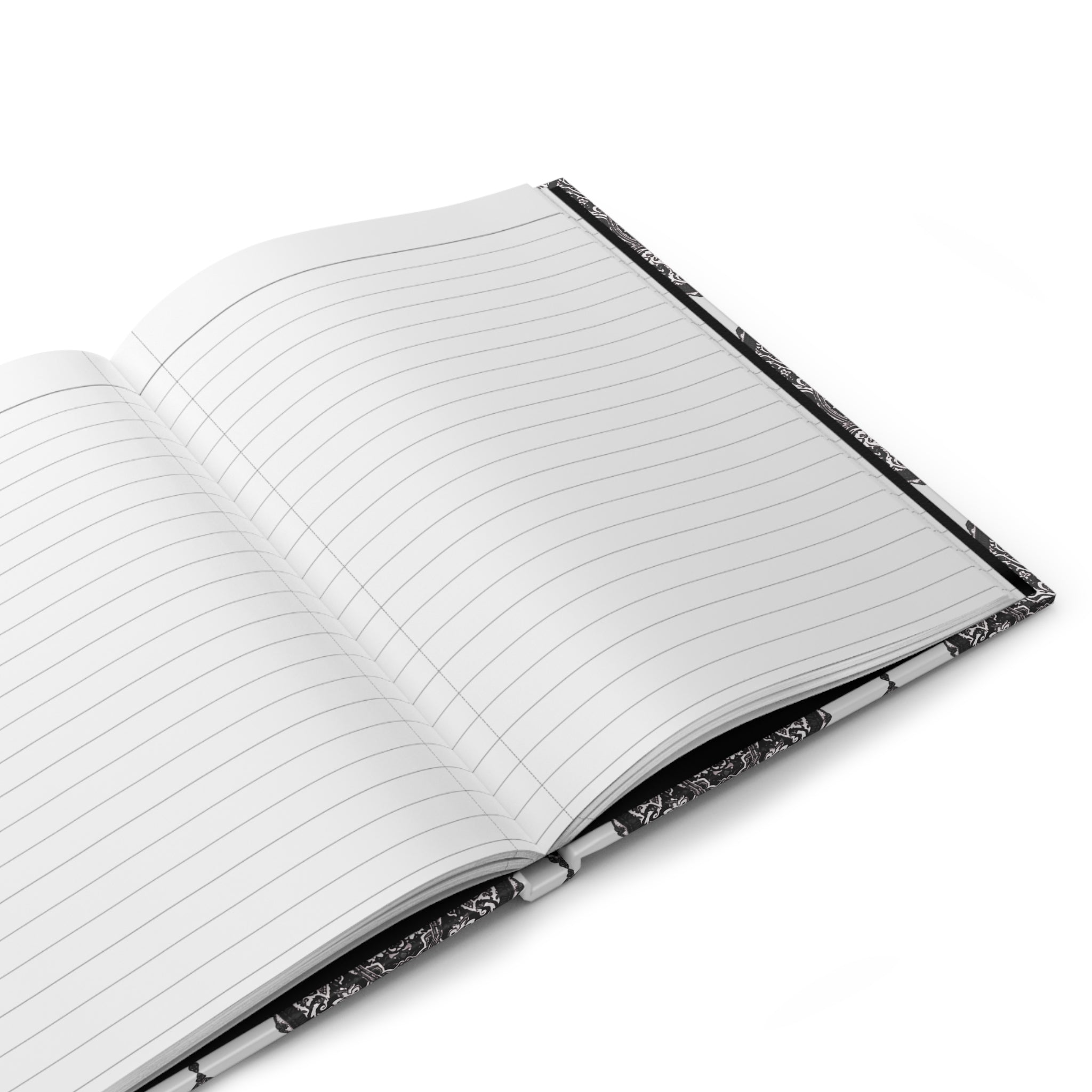 Journal | Classic Black White Damask Pattern Hardcover Notebook