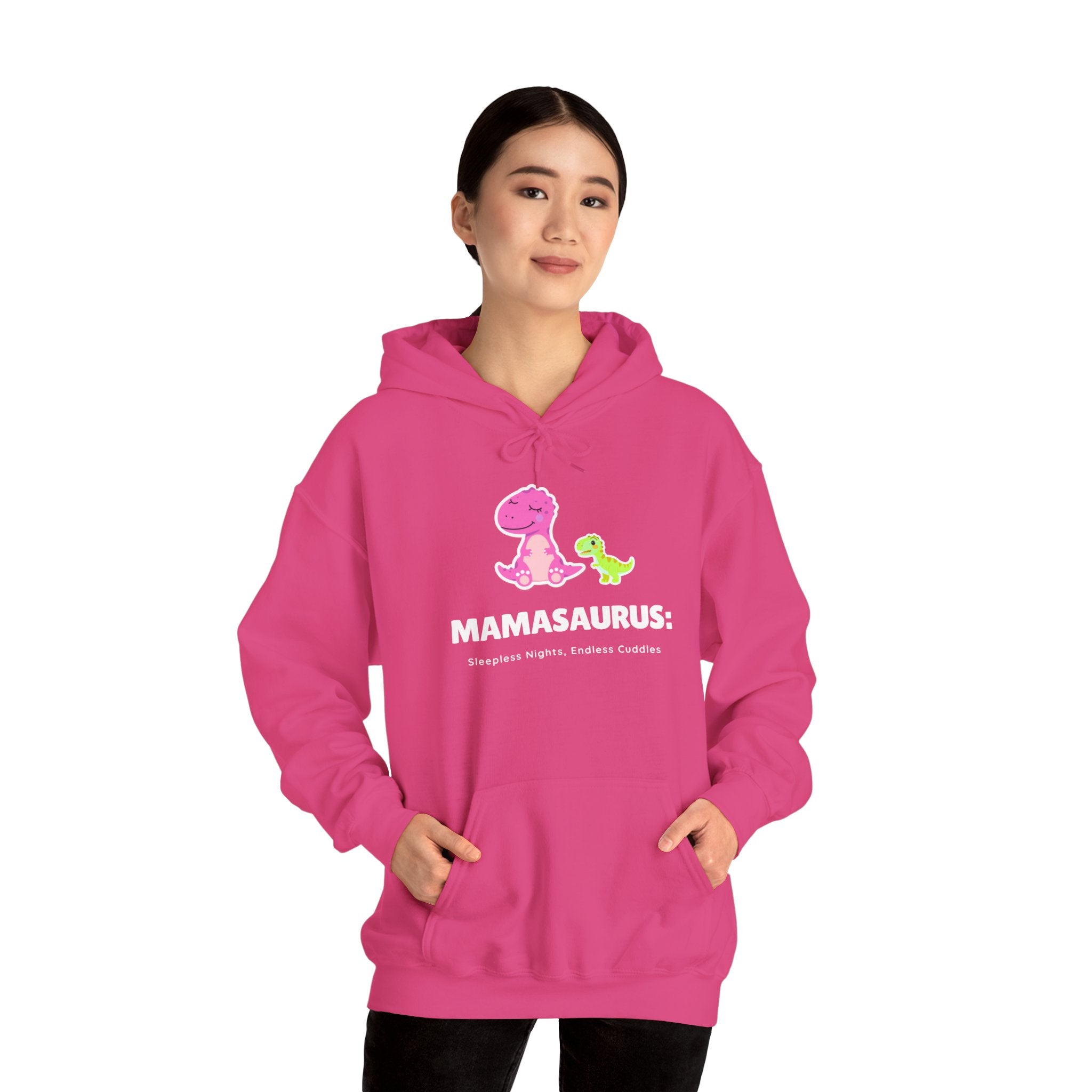 Hoodie | 'Mamasaurus' Pink Mama Dino with Baby Sweater