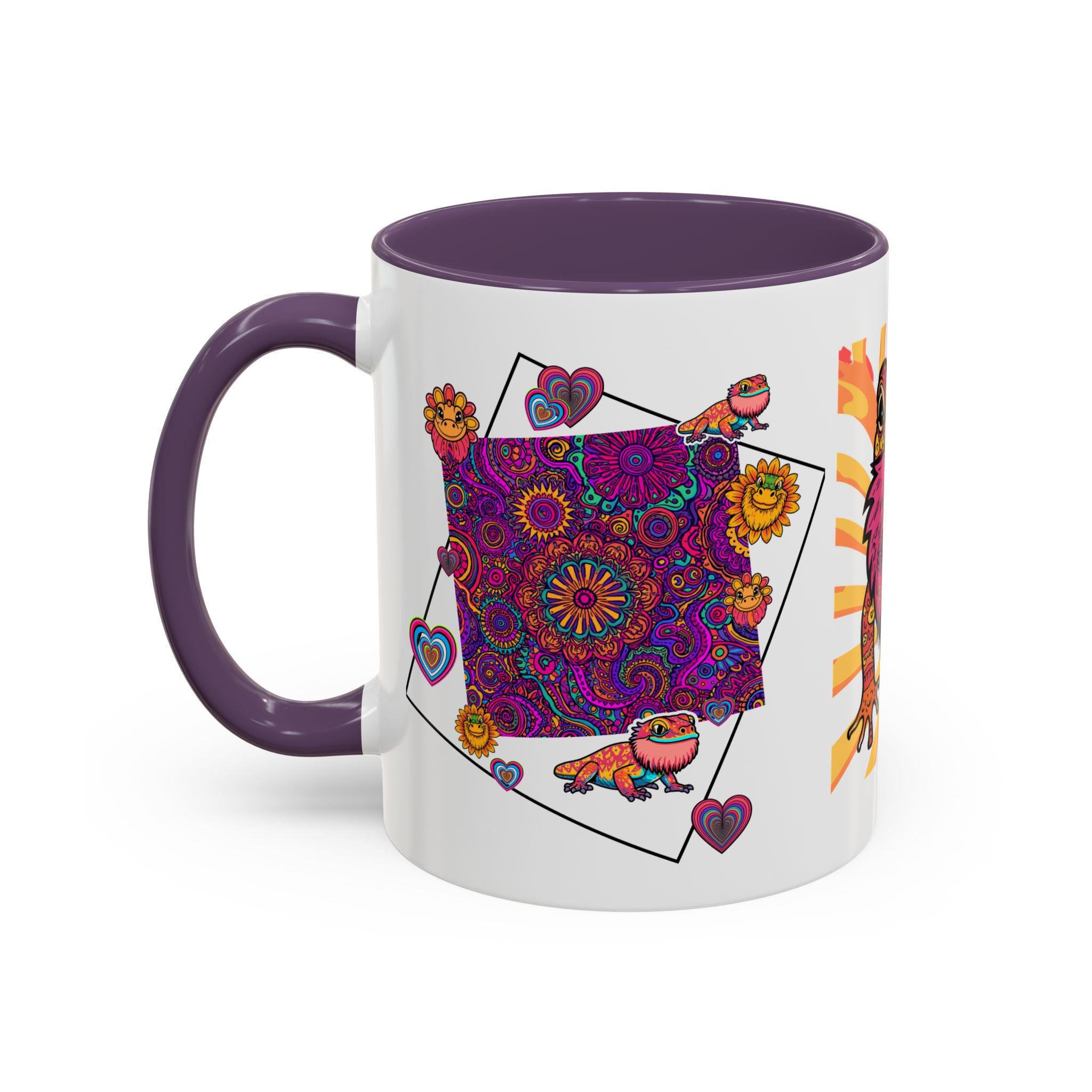 Coffee Mug | Psychedelic Lizards Accent Ceramic Mug