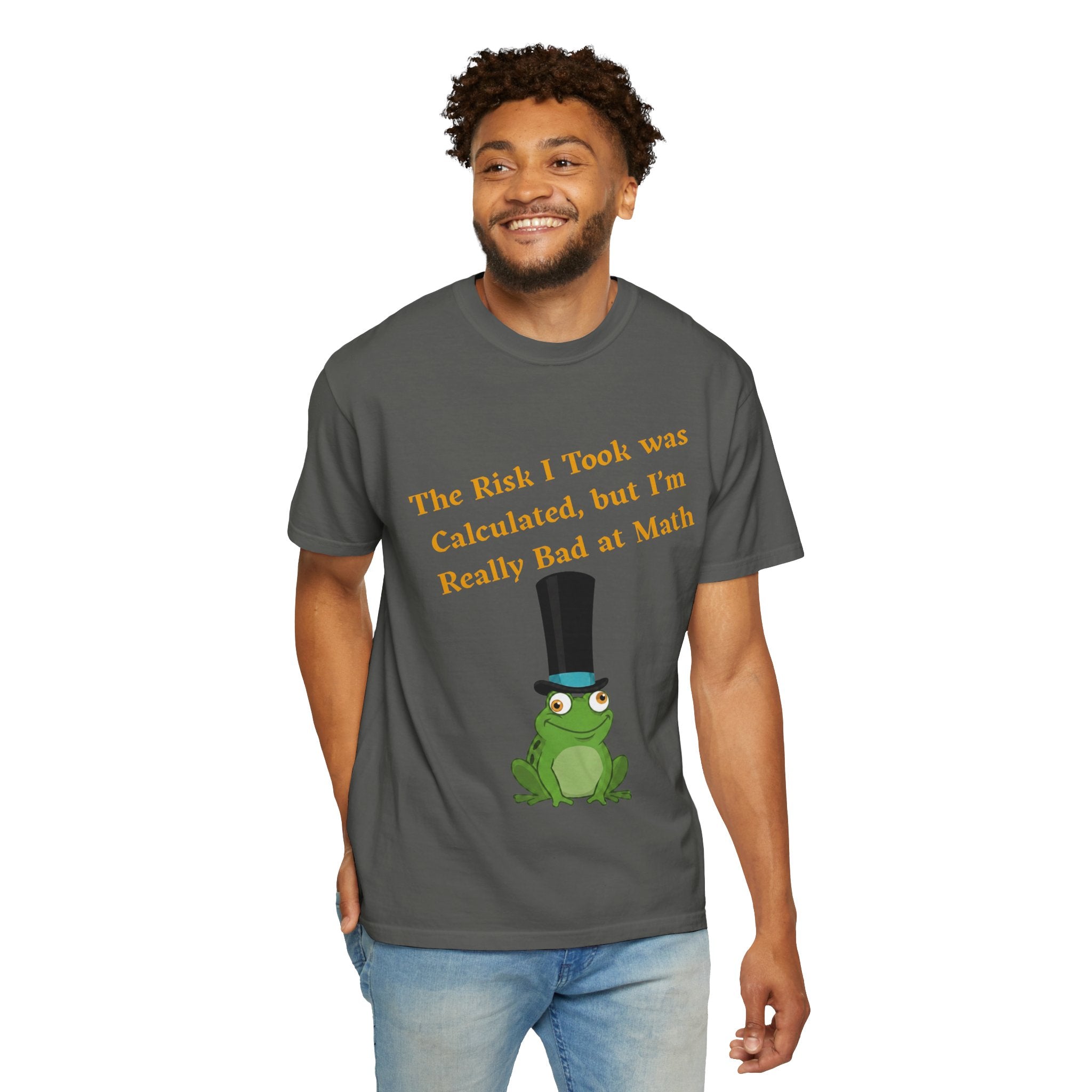 T-Shirt | Funny Frog "The Risk I Took Was Calculated" Graphic Tee