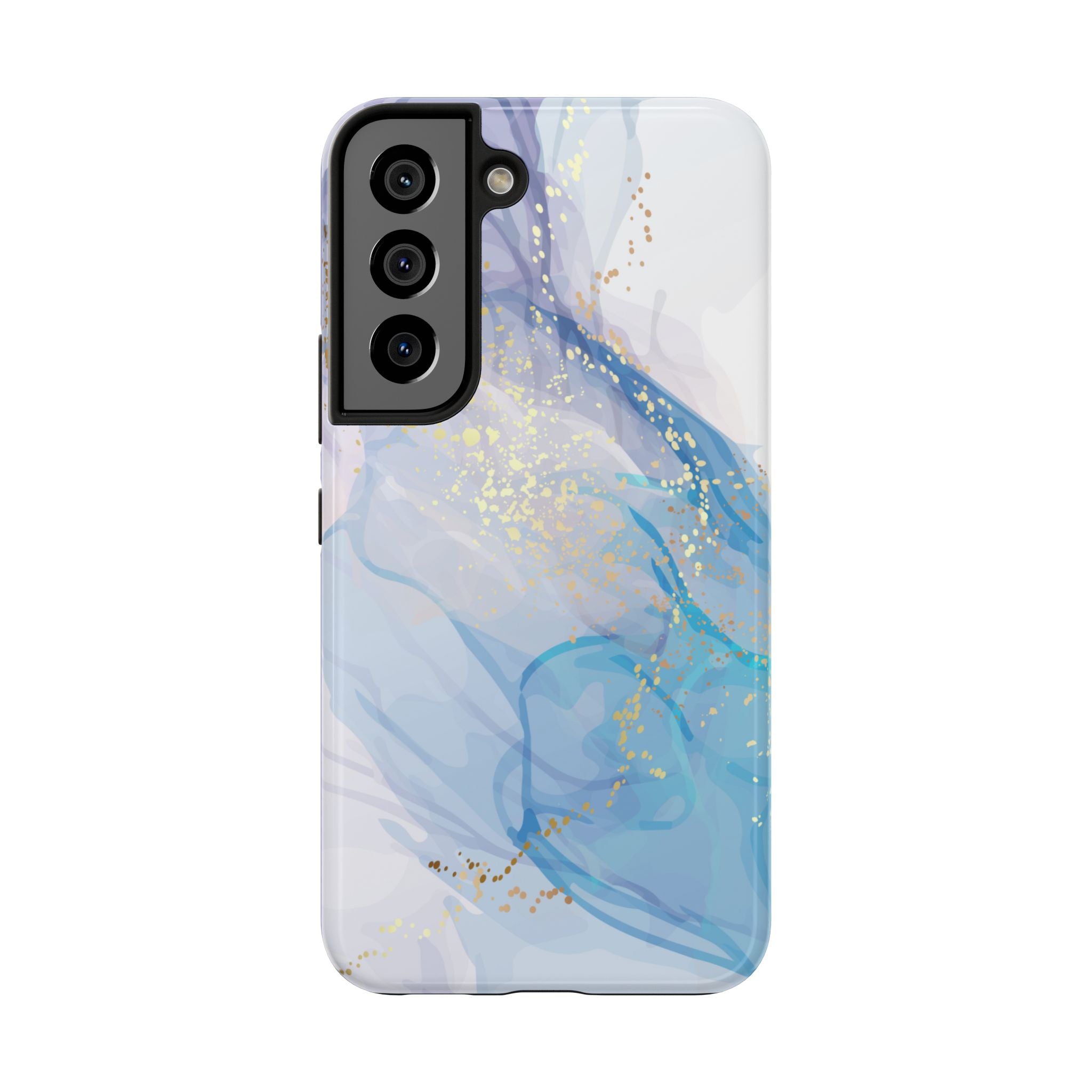 Phone Case | Gold Fleck Blue Marble Tough Protective Phone Cover