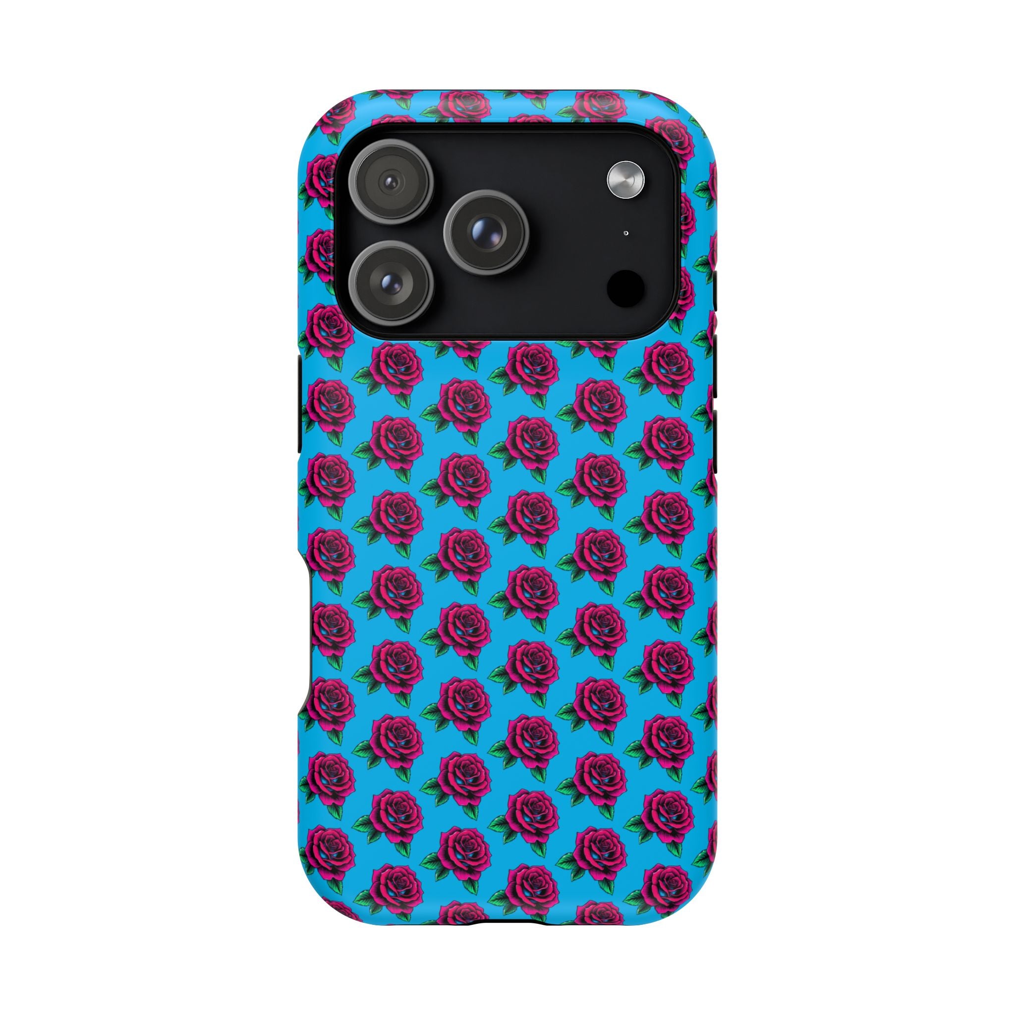 Phone Cases | Bright Rose Pattern Magnetic Impact-Resistant Case