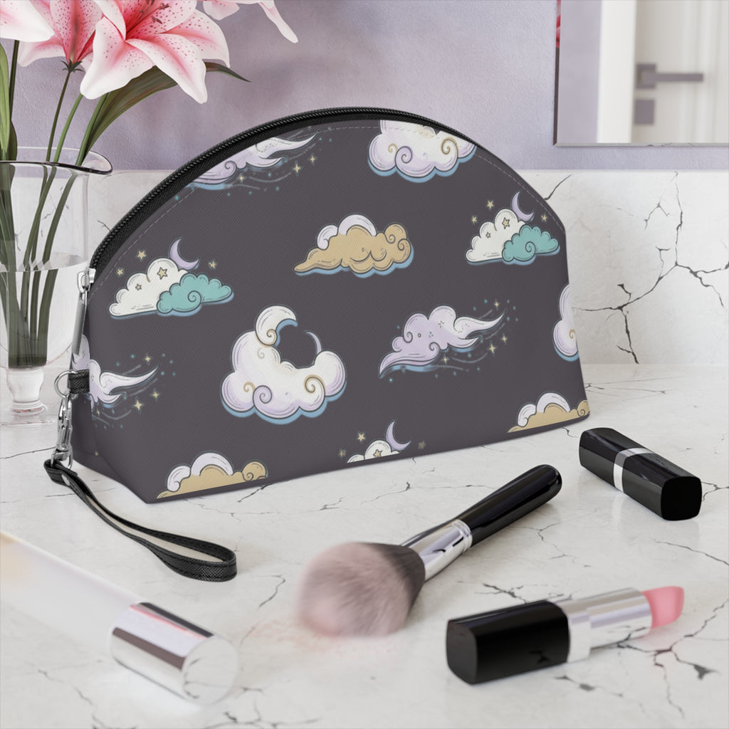 Cosmetic Pouch | Whimsical Pastel Night Skies Pattern Makeup Bag