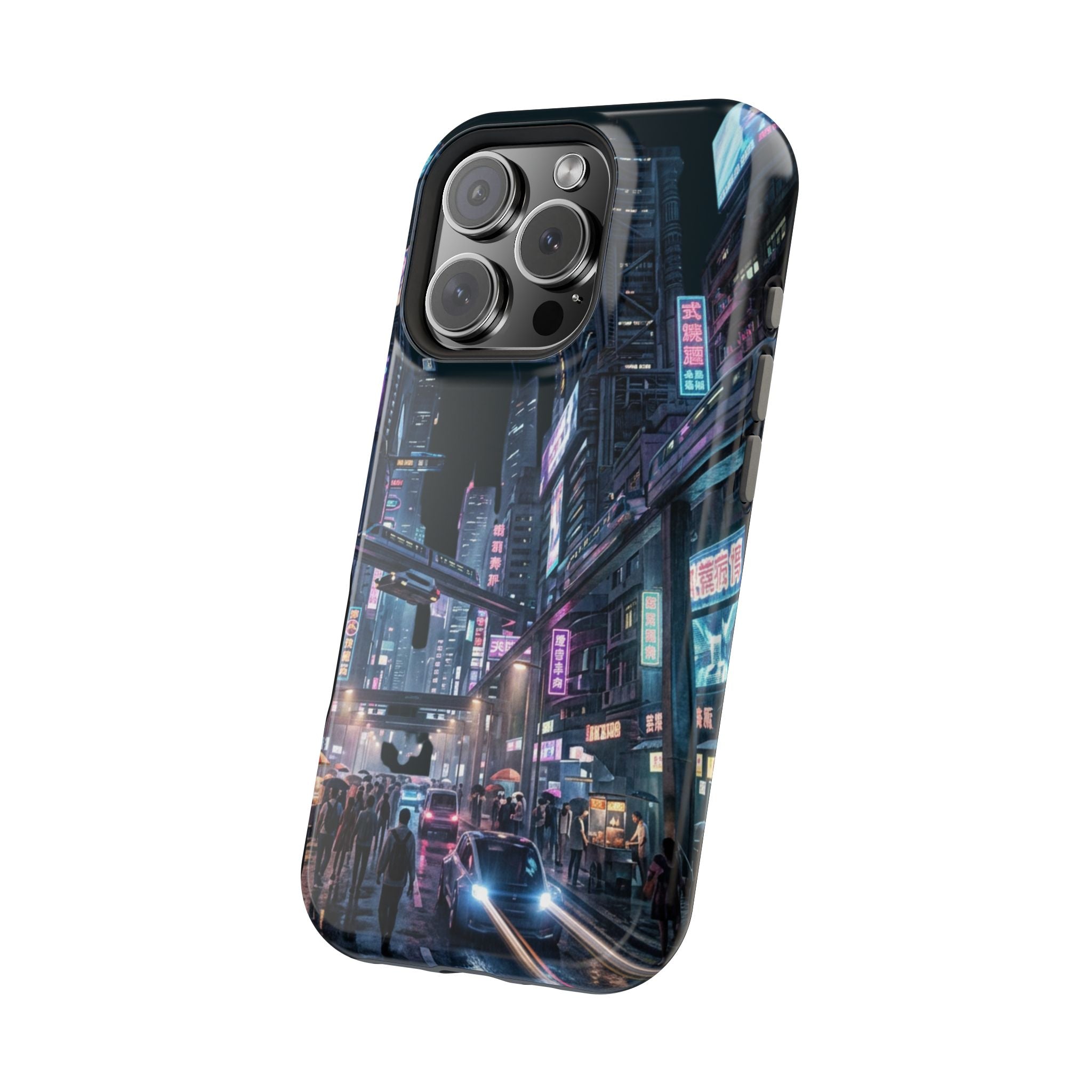 Phone Case | Cyberpunk City Magnetic Impact-Resistant Phone Cover