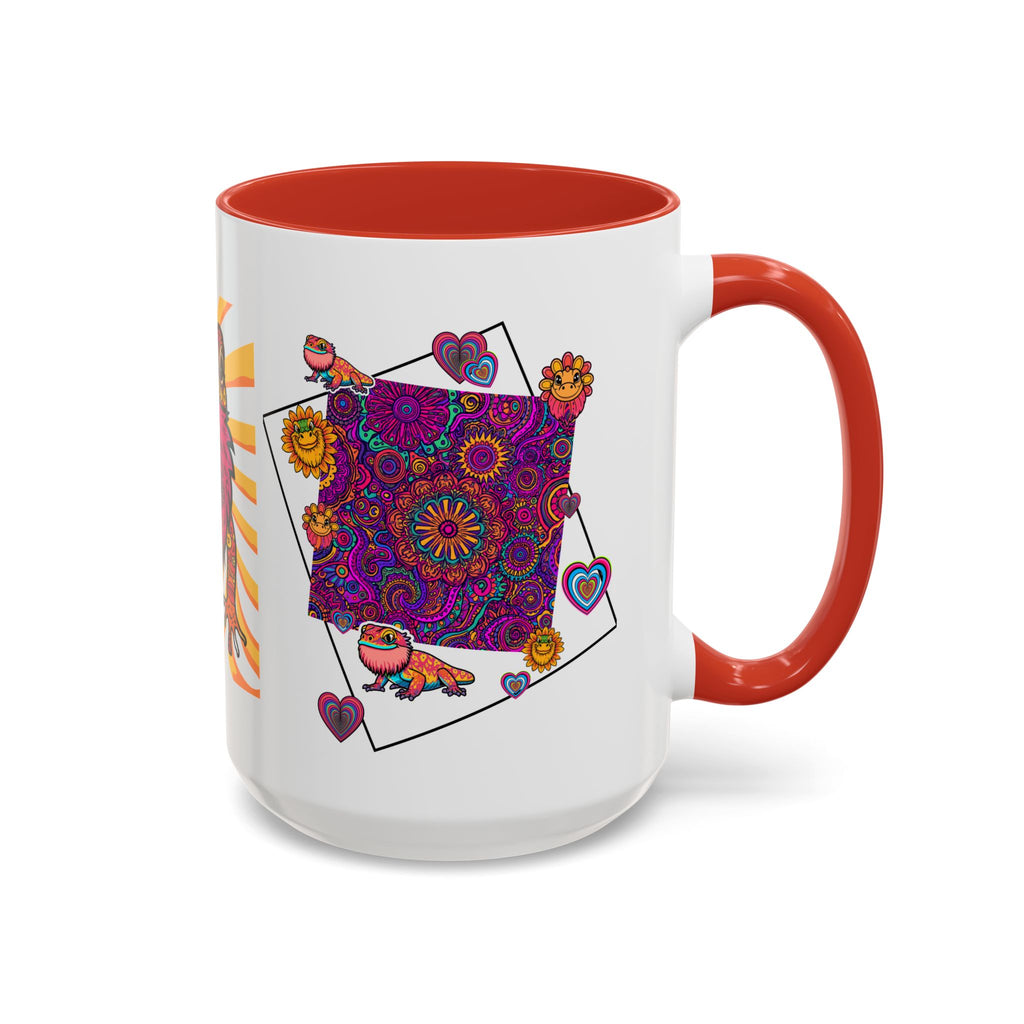 Coffee Mug | Psychedelic Lizards Accent Ceramic Mug