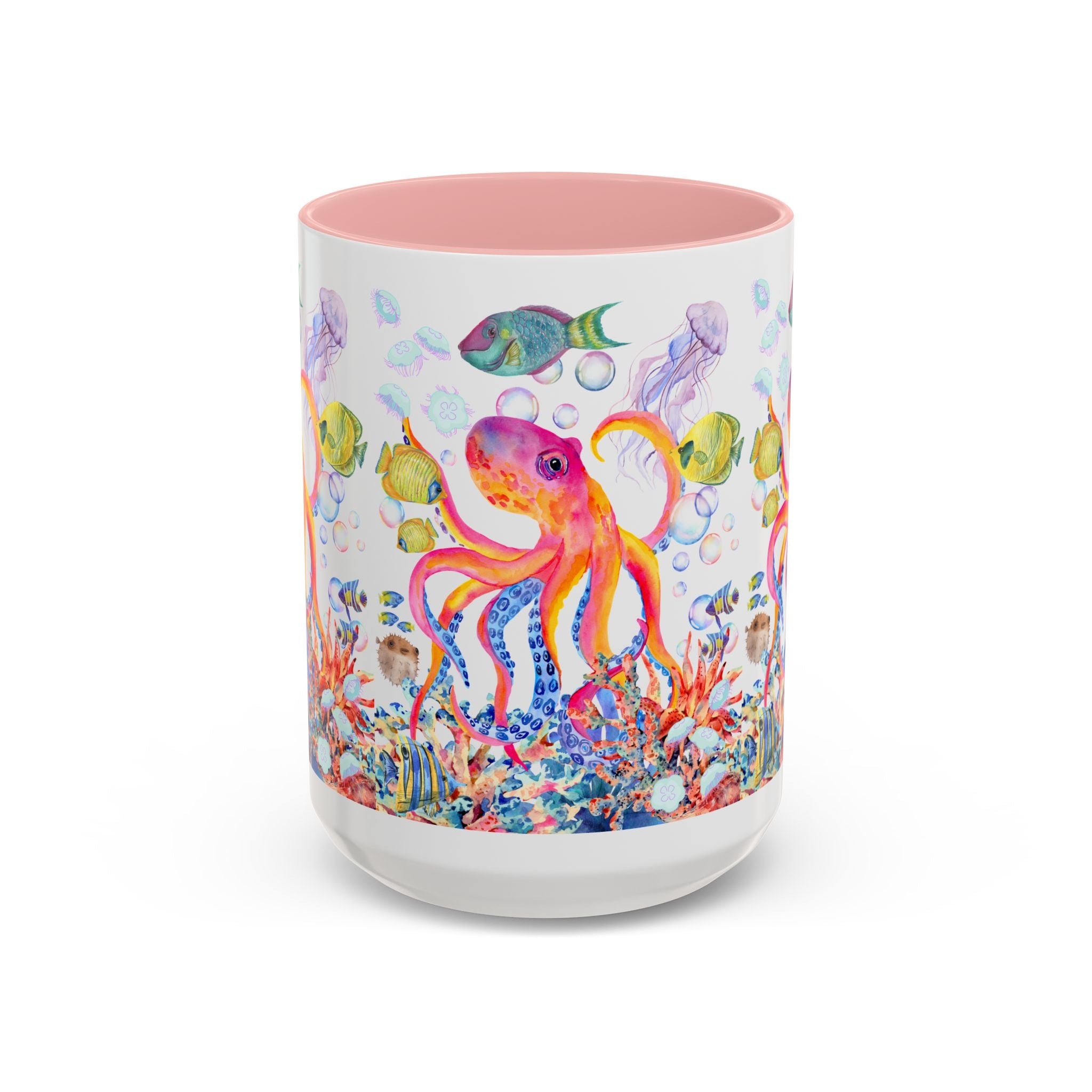 Coffee Mug | Colorful Octopus Accent Mug 11/15oz