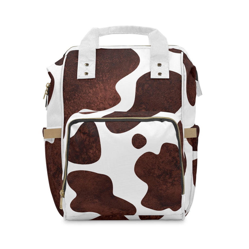 Diaper Backpack | Multifunctional Baby Changing Bag in Fun Cow Print