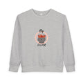 Sweatshirt | Gray Cat with Flower Crown "Big Sister" Toddler Sweatshirt