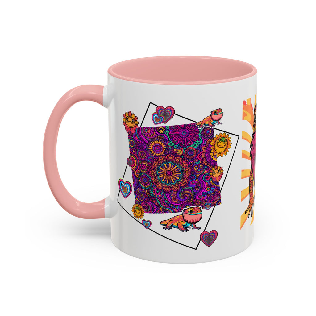 Coffee Mug | Psychedelic Lizards Accent Ceramic Mug