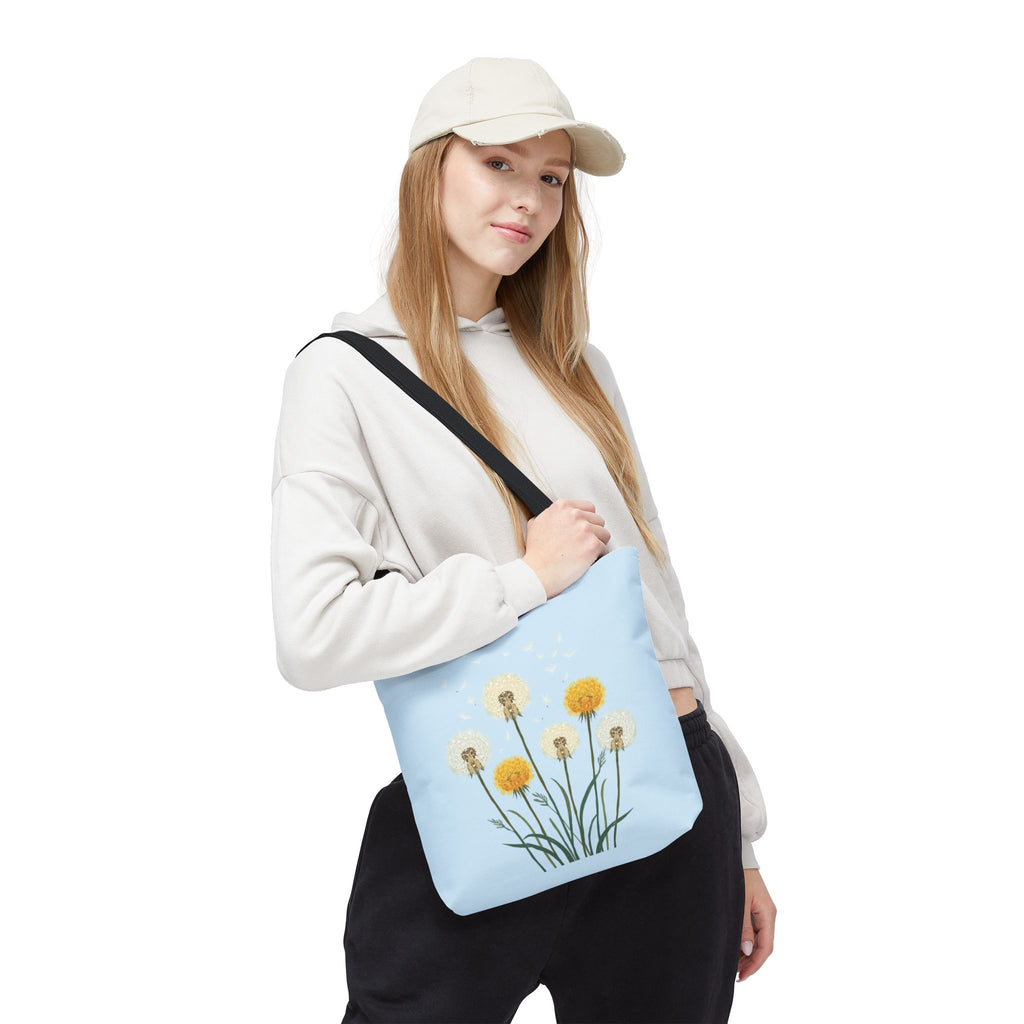 Tote Bag | Dandelions on Light Blue Background