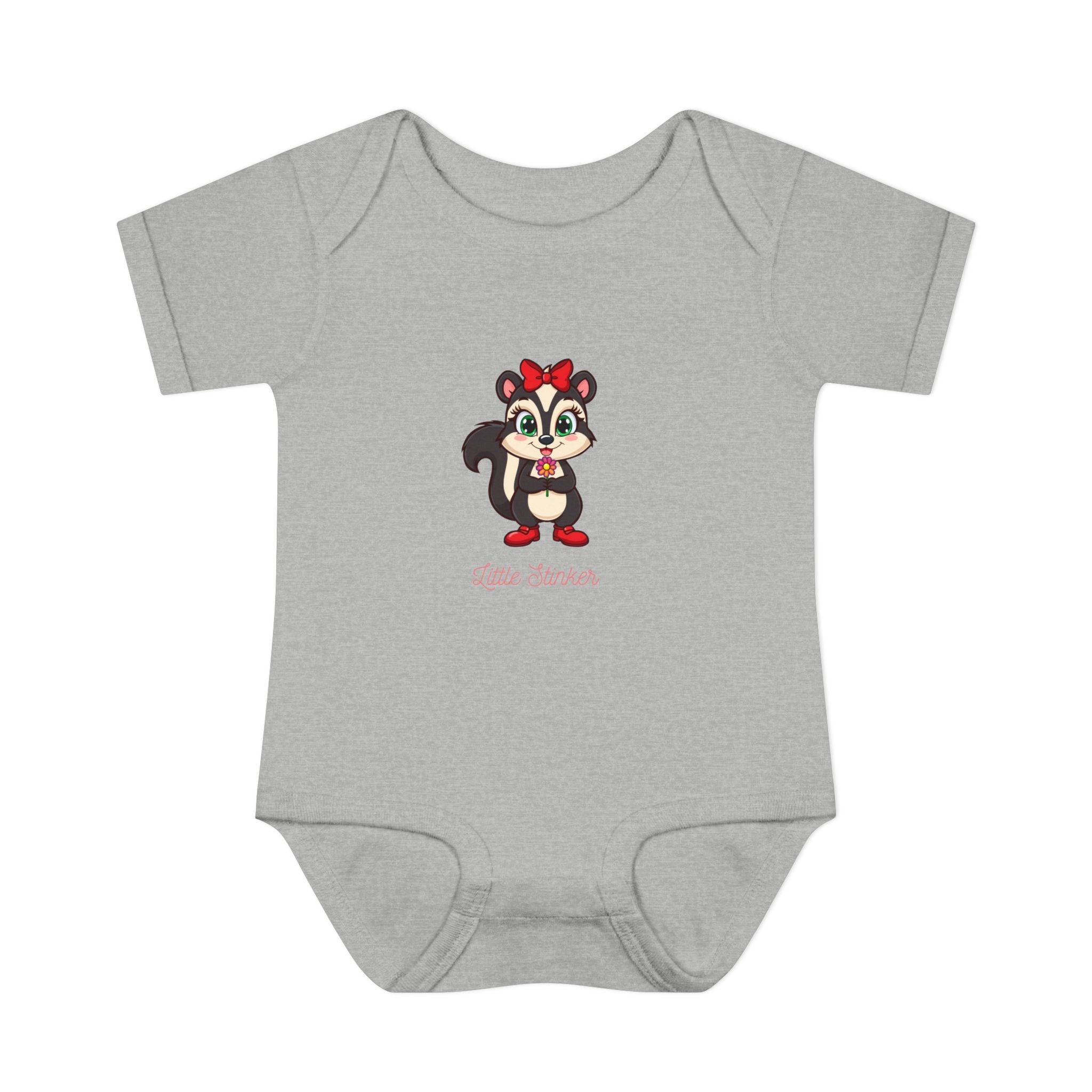 Baby Bodysuit | Cute Skunk Cartoon 'Little Stinker' Graphic Infant Onesie
