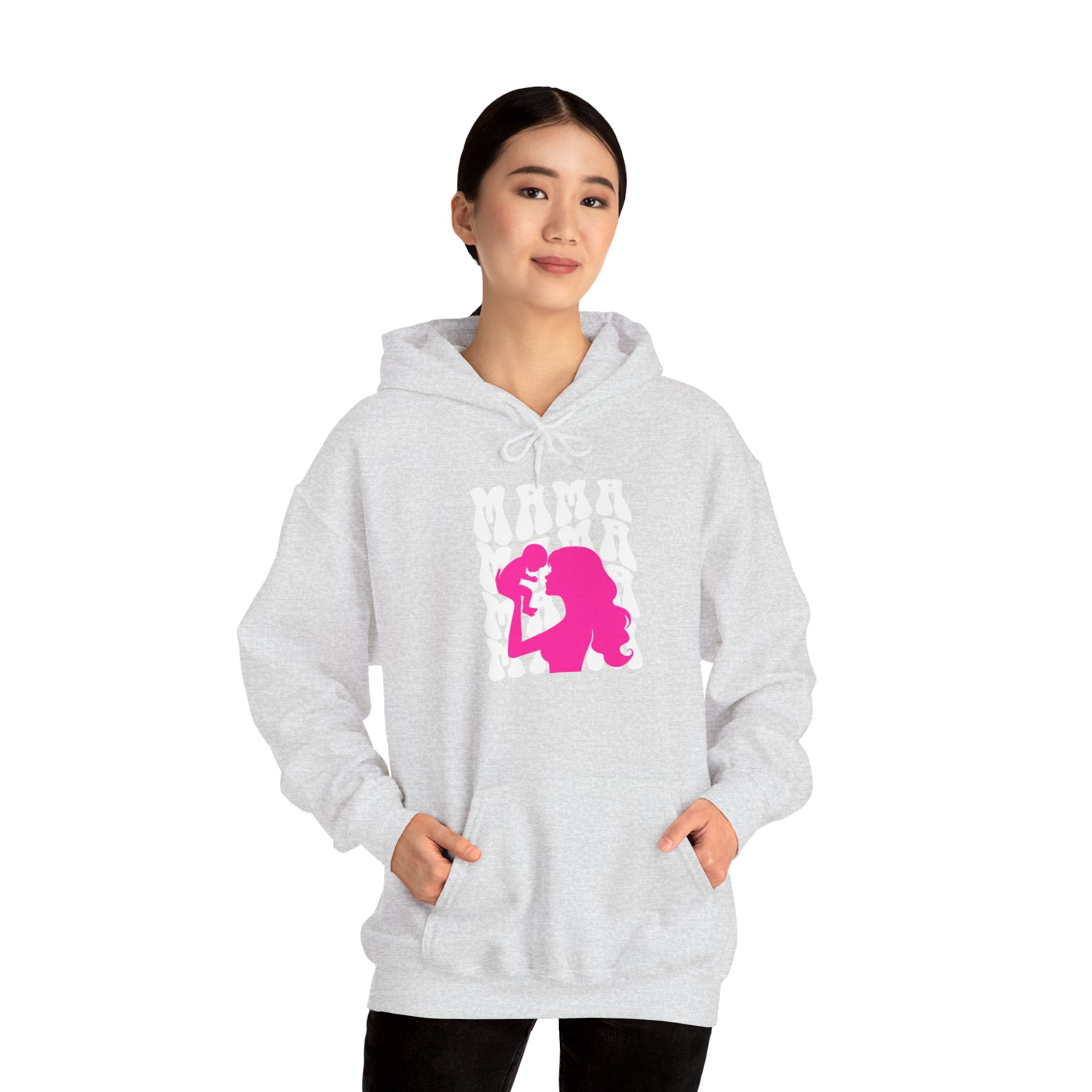 Hoodie | 'Mama' & Silhouette Pink Graphic