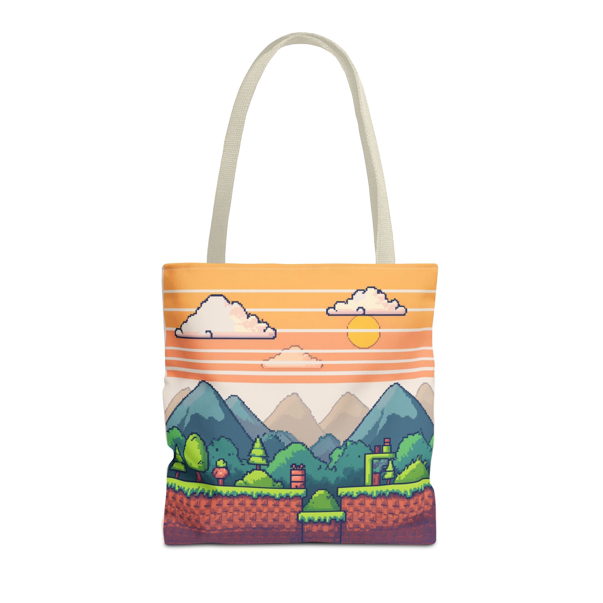 Tote Bag | Pixel Sunset Mountain Gamer Tote