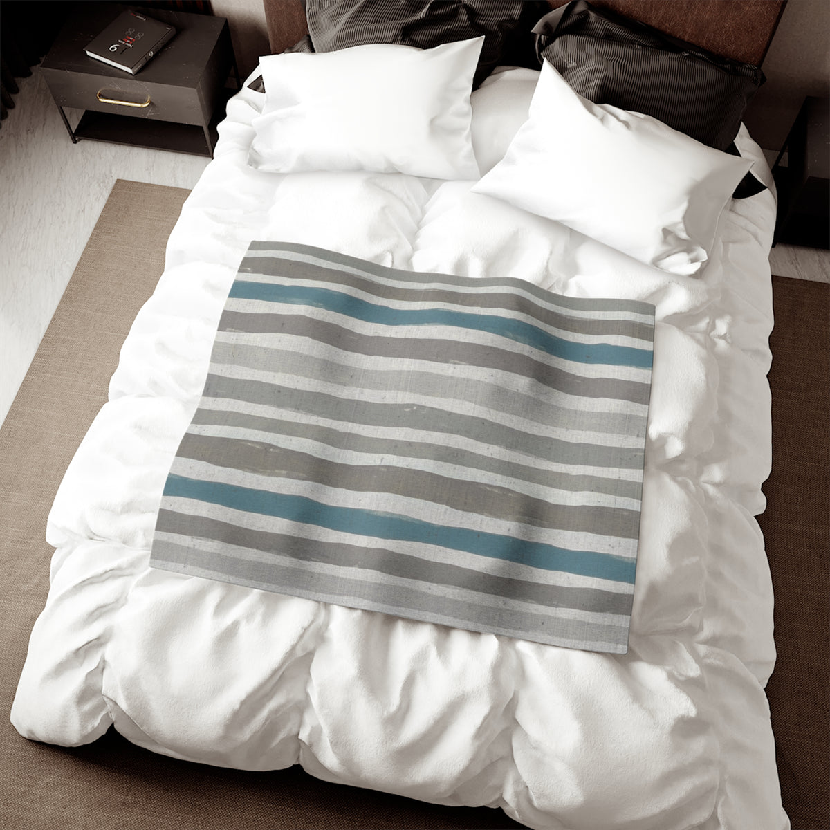 Modern Cool Striped Sweatshirt Blanket