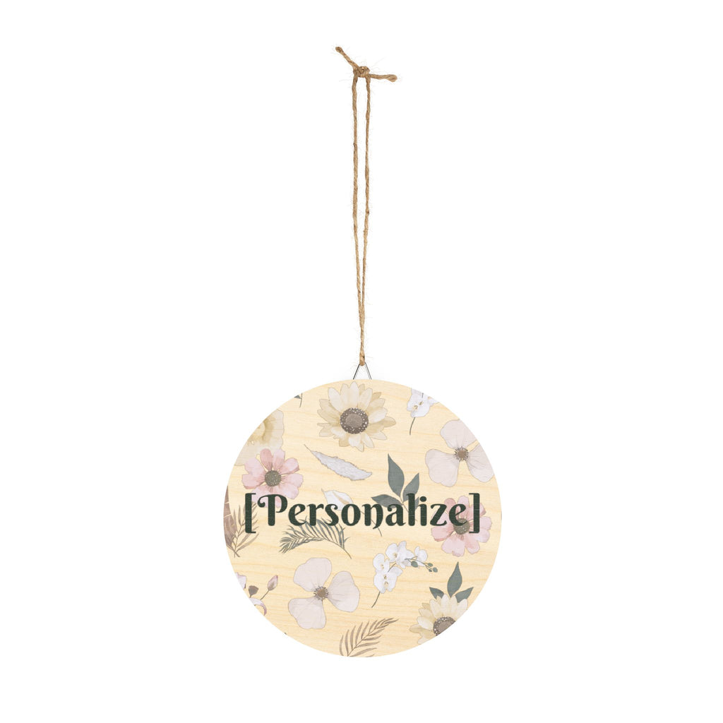 Wood Sign | Round Floral Custom Plaque