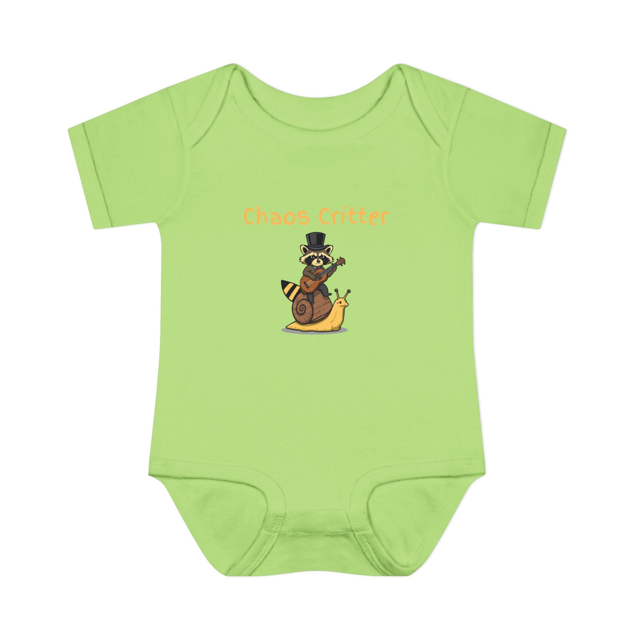 Baby Bodysuit | 'Chaos Critter' Playful Racoon Baby Onesie