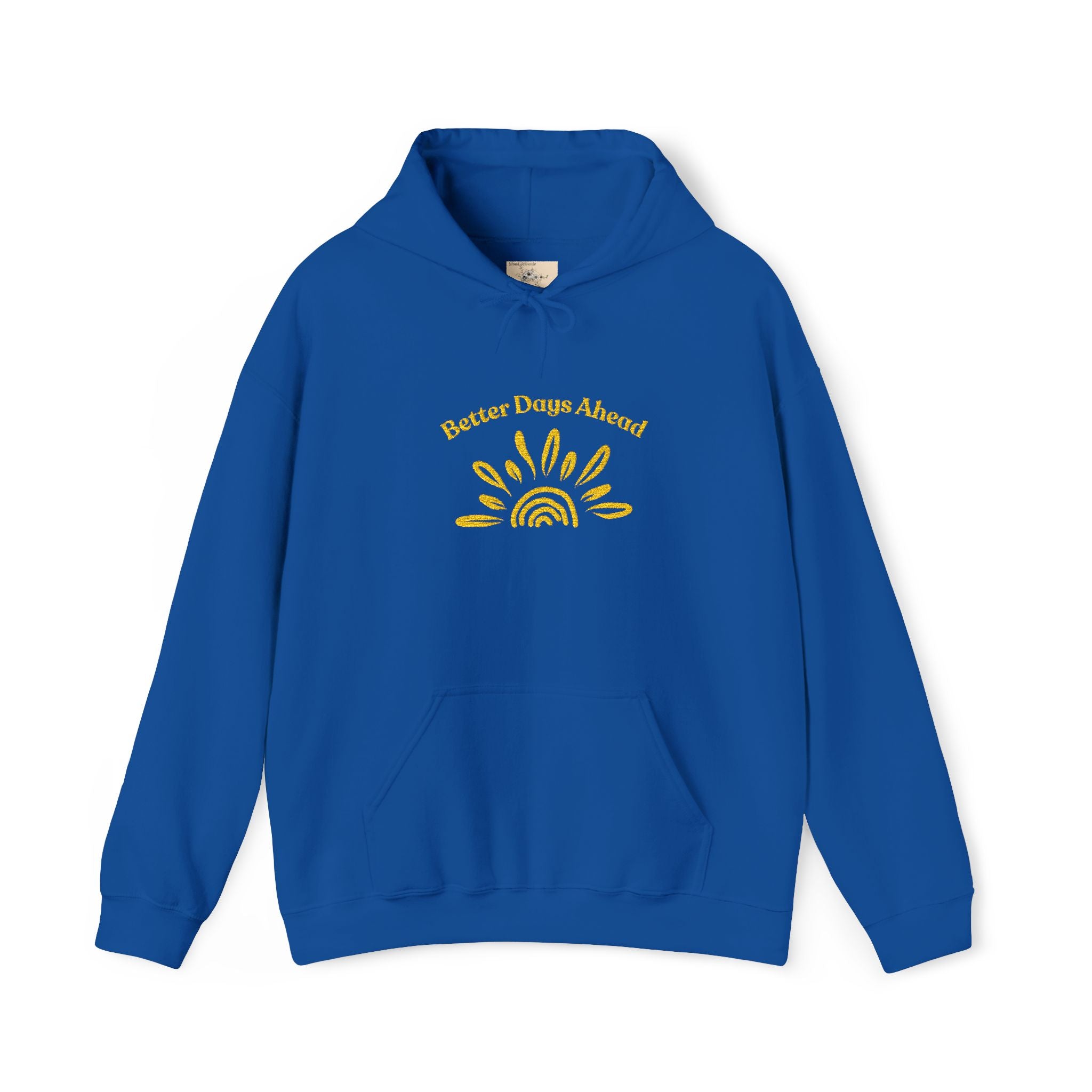 Hoodie | ‘Better Days Ahead’ Above a Sunrise  Embroidered Graphic