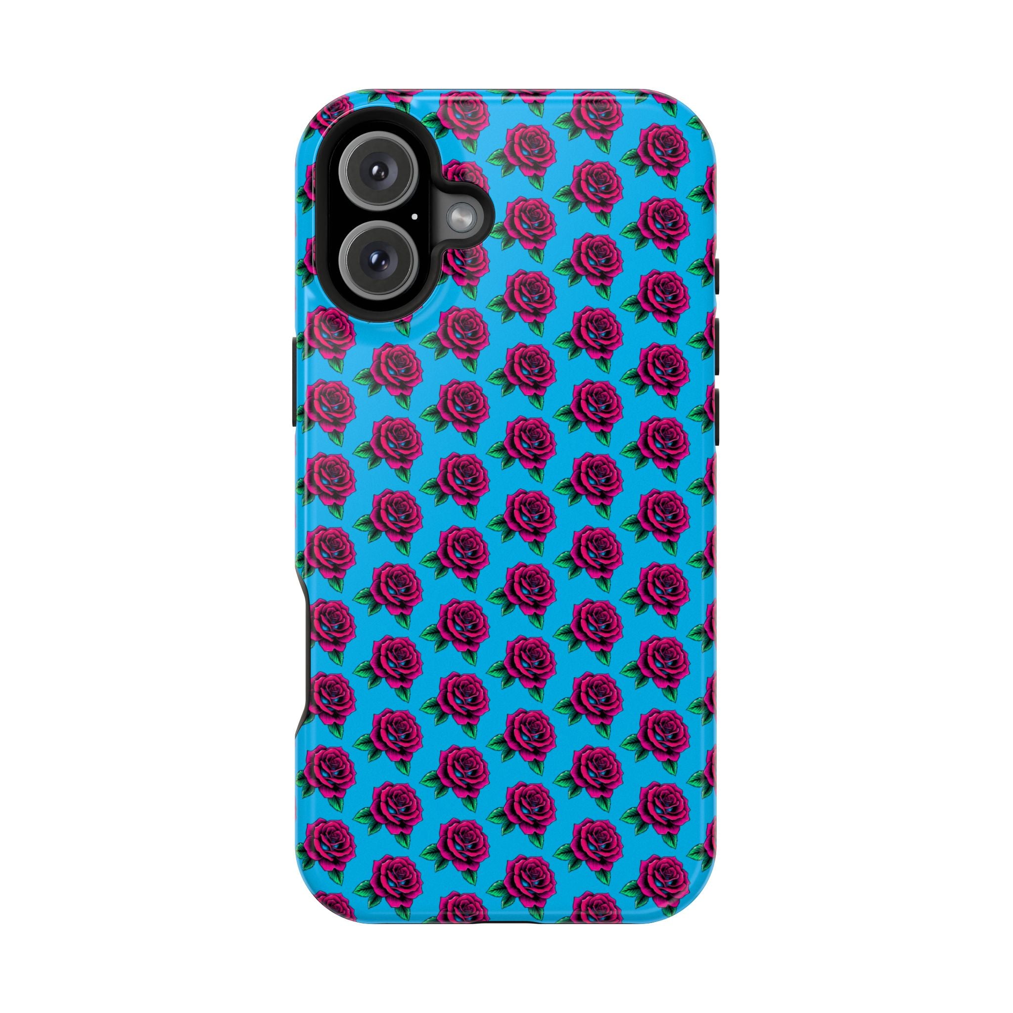 Phone Cases | Bright Rose Pattern Magnetic Impact-Resistant Case
