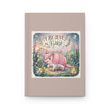 Journal | 'I Believe in Fairies' Whimsical Pink Fairy Armadillo Hardcover Notebook