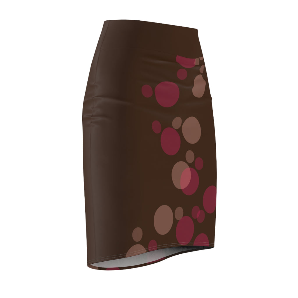 Women's Pencil Skirt | Retro Polka Dot Bodycon