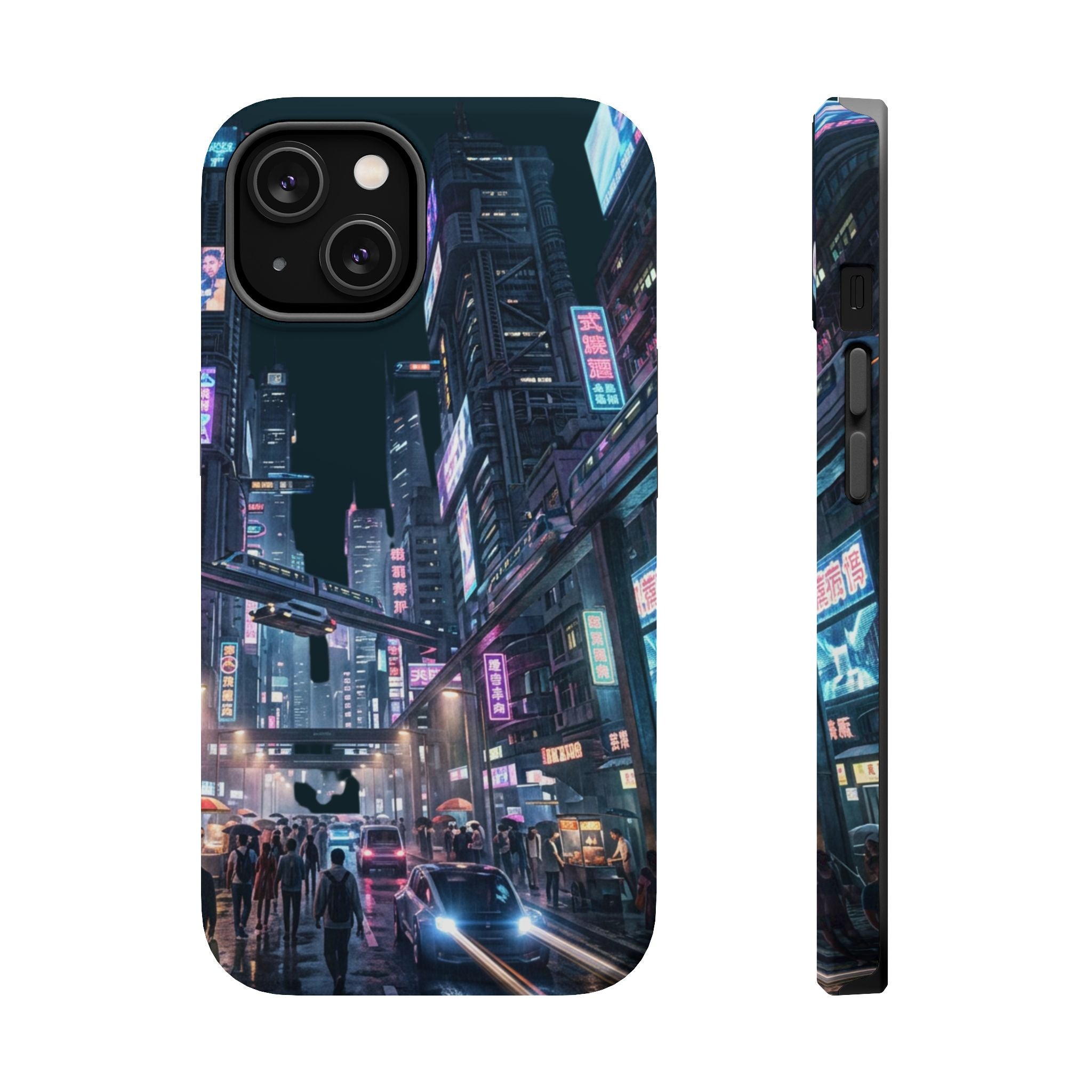 Phone Case | Cyberpunk City Magnetic Impact-Resistant Phone Cover