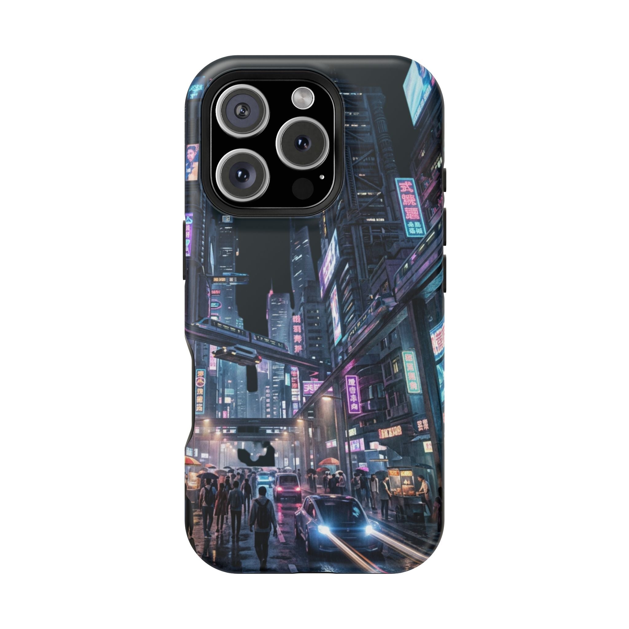 Phone Case | Cyberpunk City Magnetic Impact-Resistant Phone Cover