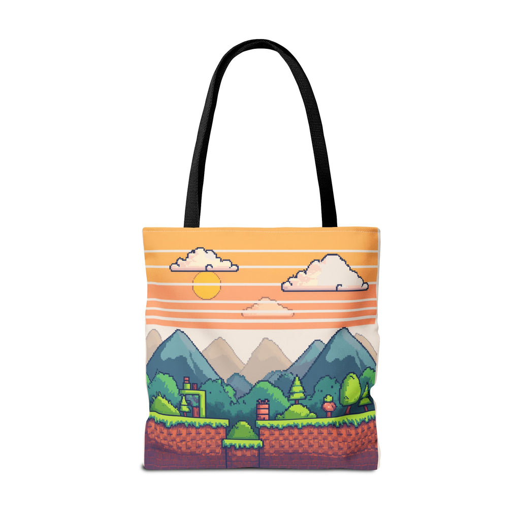 Tote Bag | Pixel Sunset Mountain Gamer Tote