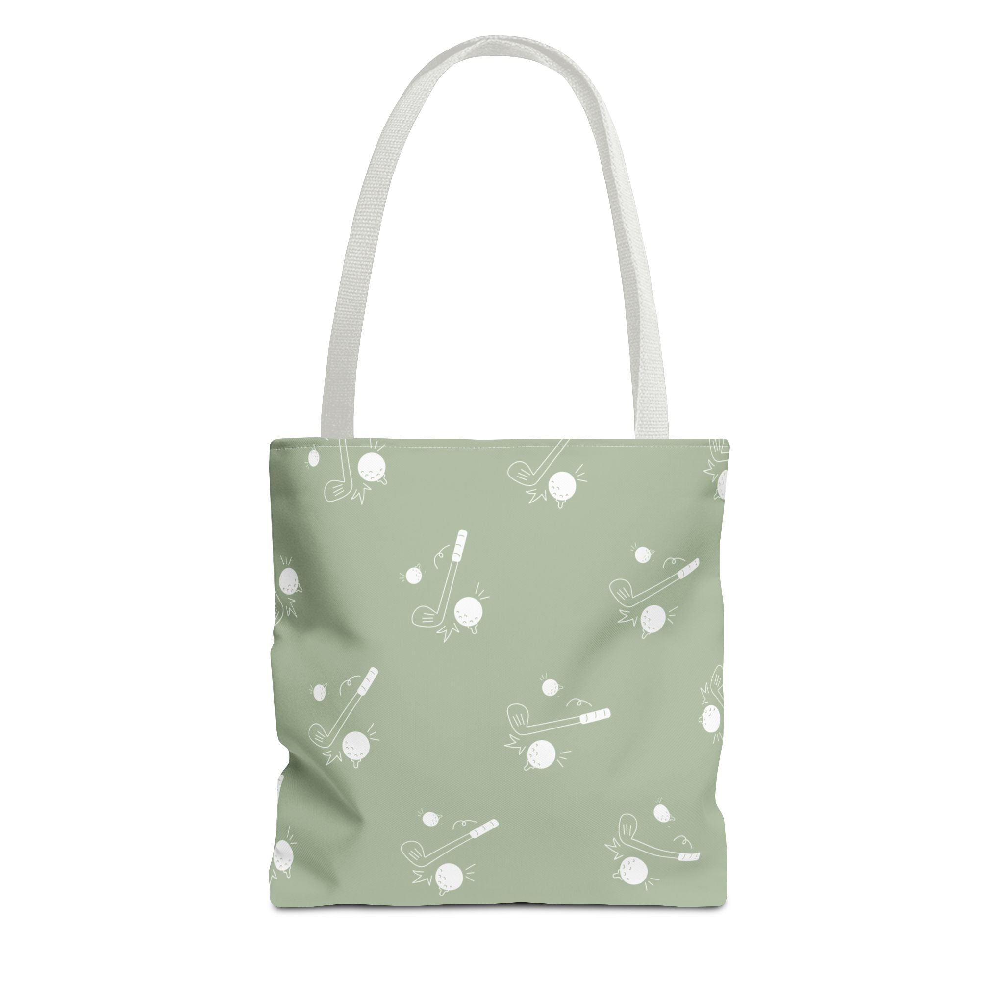 Tote Bag | Sage Green and Golf Pattern Shoulder Bag