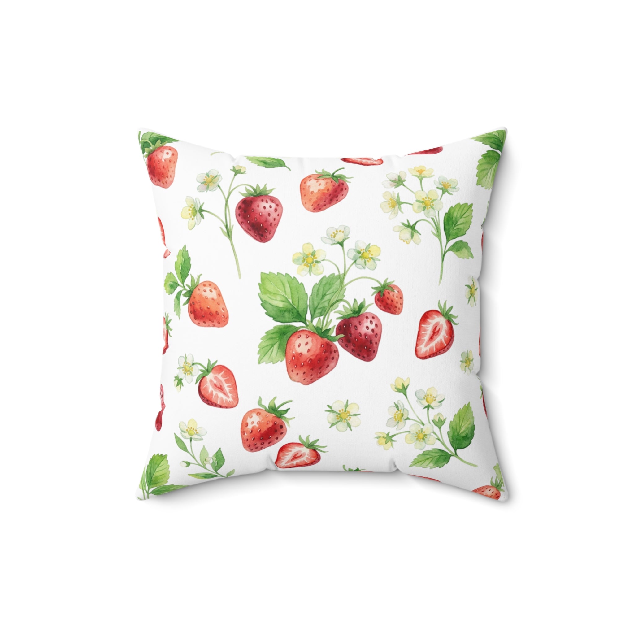 Throw Pillow | Strawberries Pattern Accent Pillow
