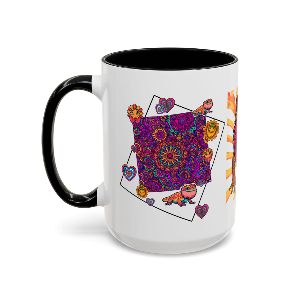 Coffee Mug | Psychedelic Lizards Accent Ceramic Mug