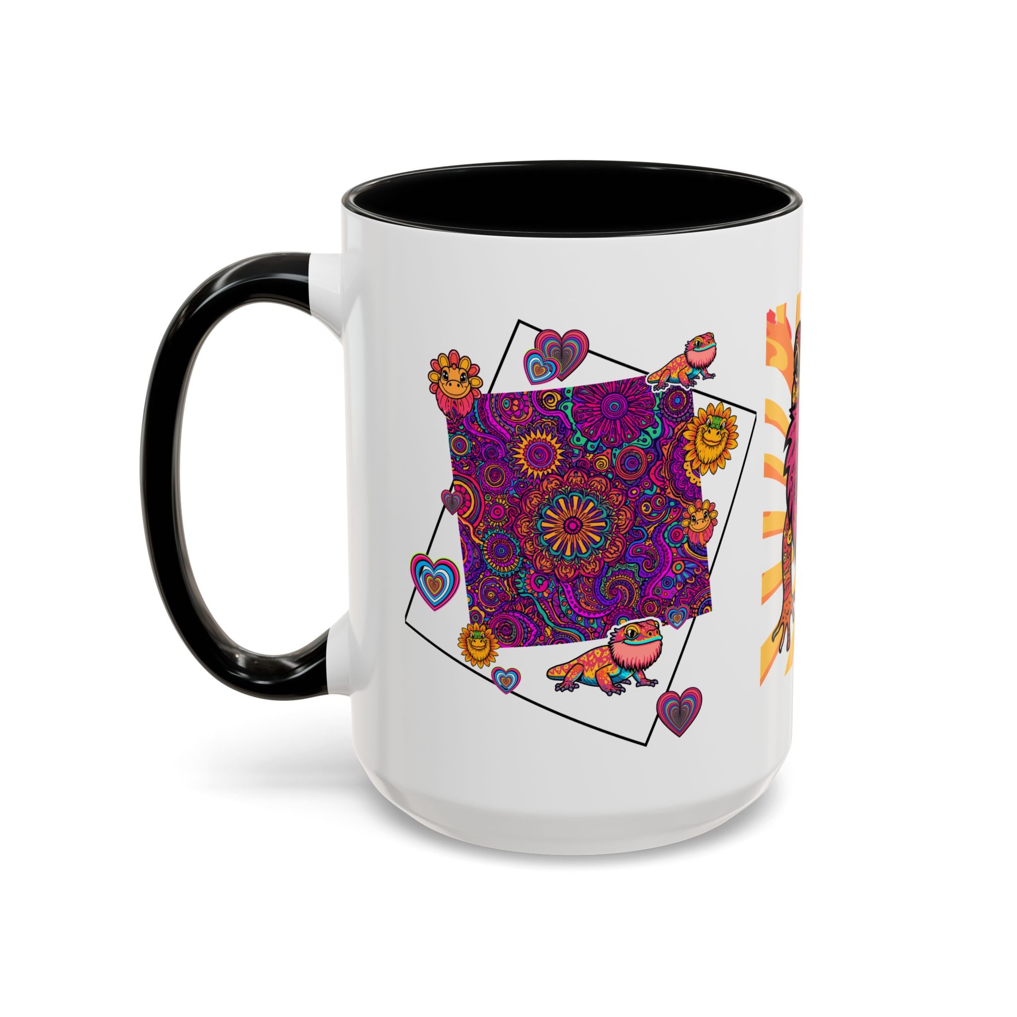 Coffee Mug | Psychedelic Lizards Accent Ceramic Mug