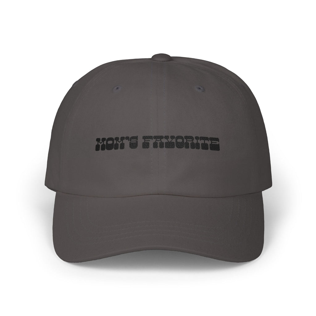 Hat | Dad Cap with Embroidered Text 'Mom's Favorite' Cap