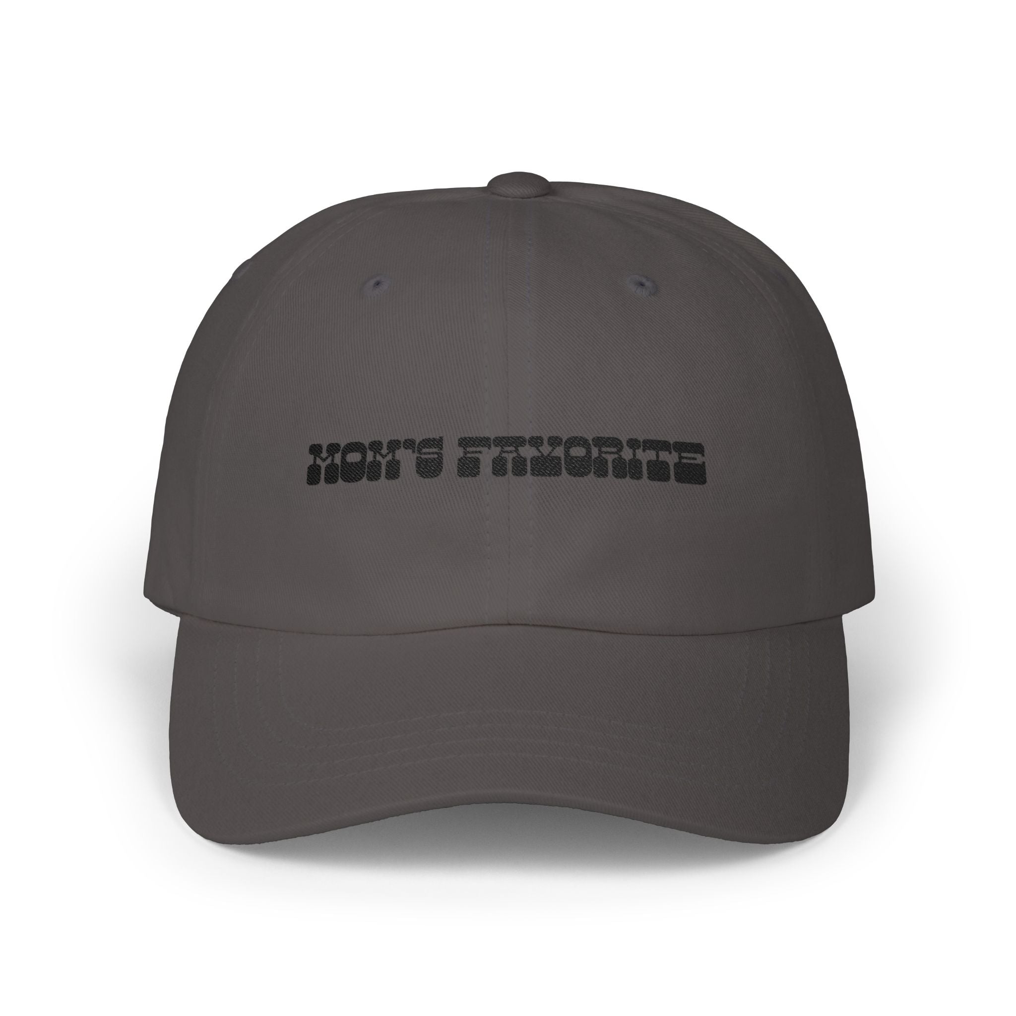 Hat | Dad Cap with Embroidered Text 'Mom's Favorite' Cap