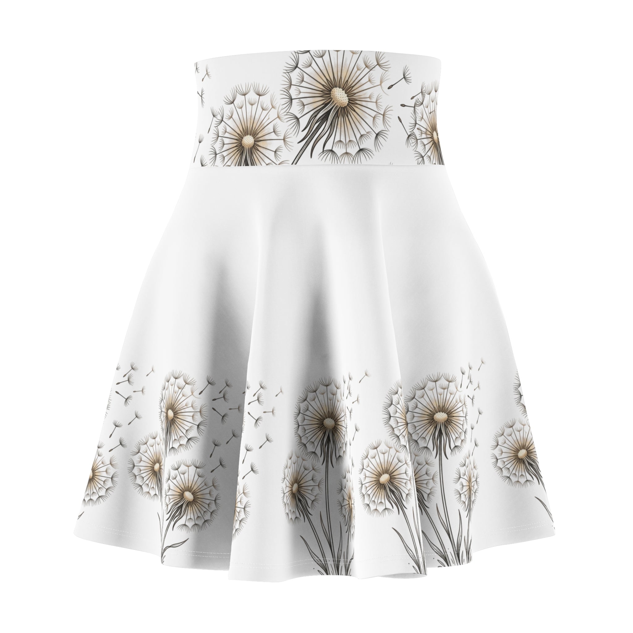 Women's Skater Skirt | Dandelion Dreams High-Waist Skirt