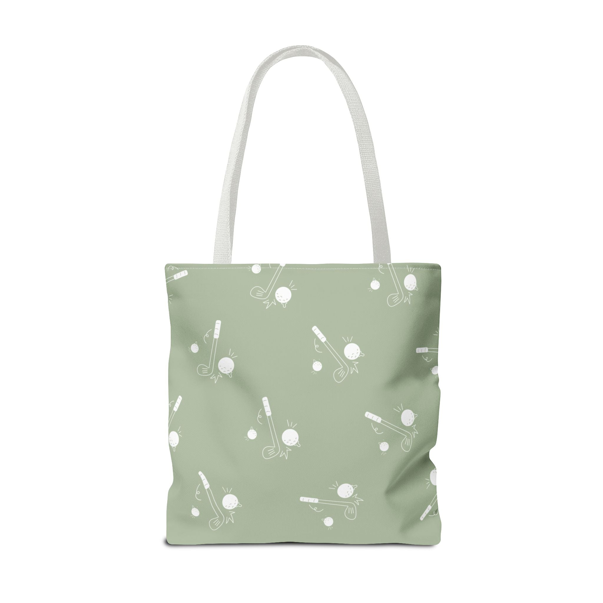 Tote Bag | Sage Green and Golf Pattern Shoulder Bag