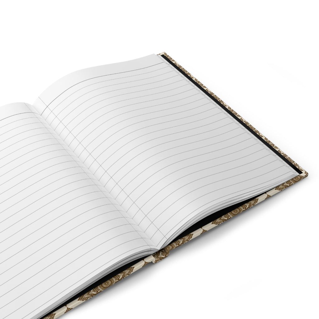 Journal |  Elegant Vintage Gold Damask Patterned Hardcover Notebook