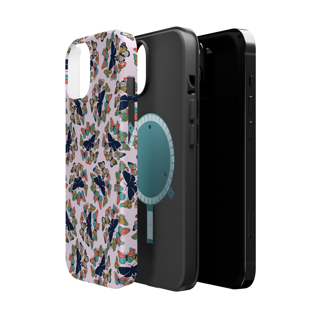 Phone Cases | Pastel Butterflies and Moths Pattern Magnetic Impact-Resistant Case