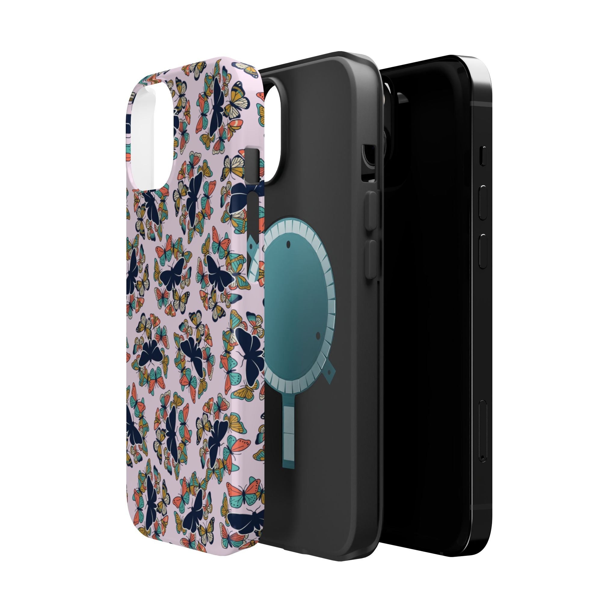 Phone Cases | Pastel Butterflies and Moths Pattern Magnetic Impact-Resistant Case