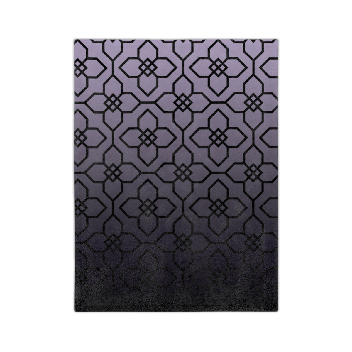 Vintage Floral over Charcoal Gradient Microfiber Throw
