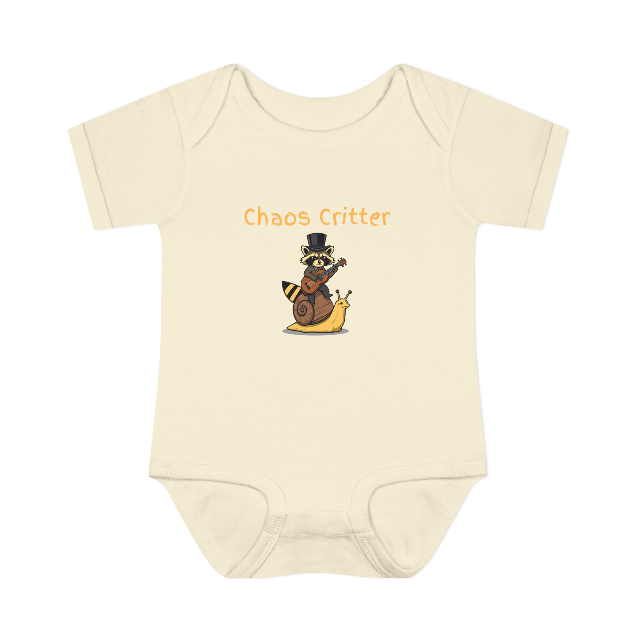 Baby Bodysuit | 'Chaos Critter' Playful Racoon Baby Onesie