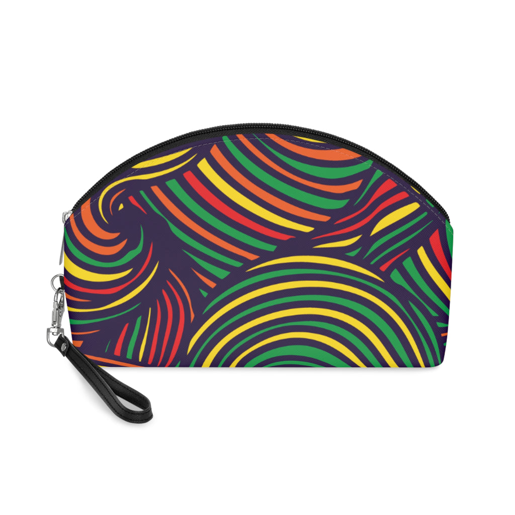Cosmetic Pouch | Colorful Retro Wave Makeup Bag