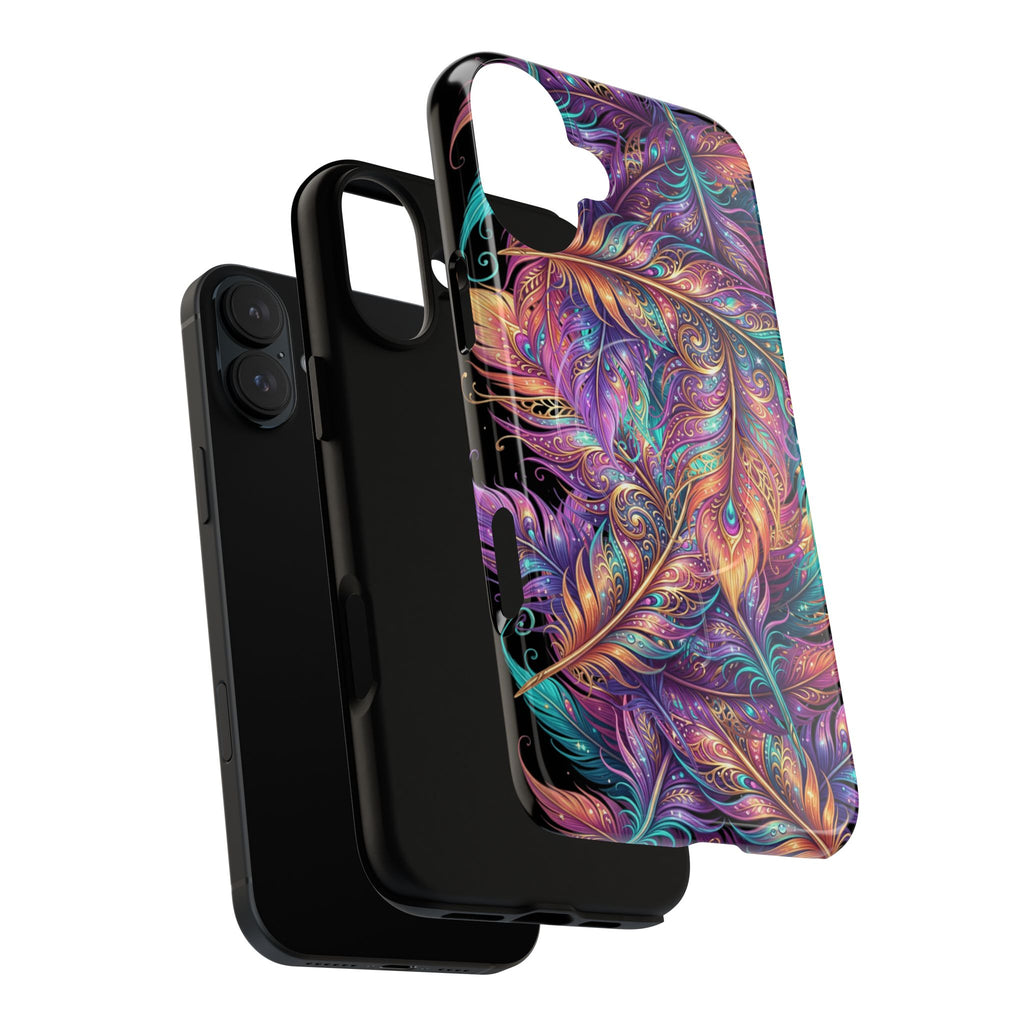 Phone Case | Colorful Feather Art Magnetic Tough Phone Cover