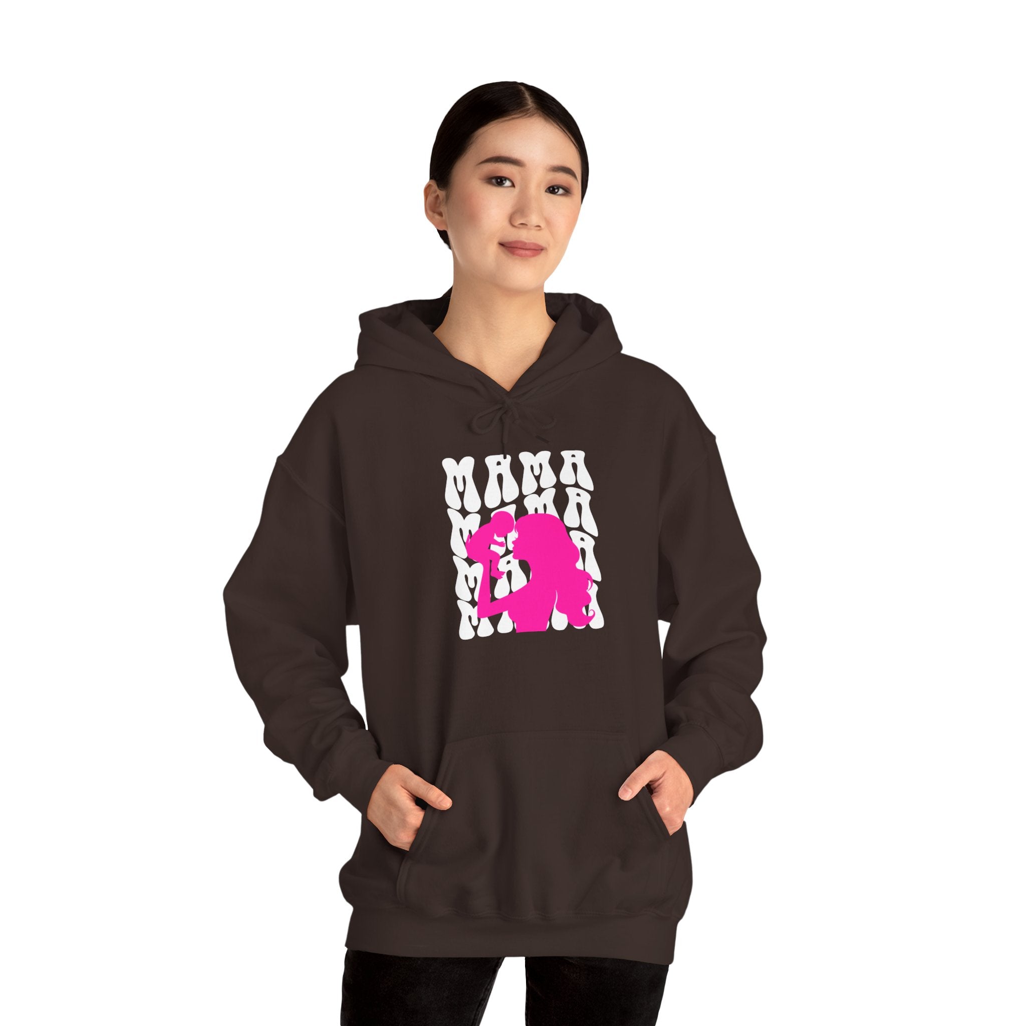 Hoodie | 'Mama' & Silhouette Pink Graphic
