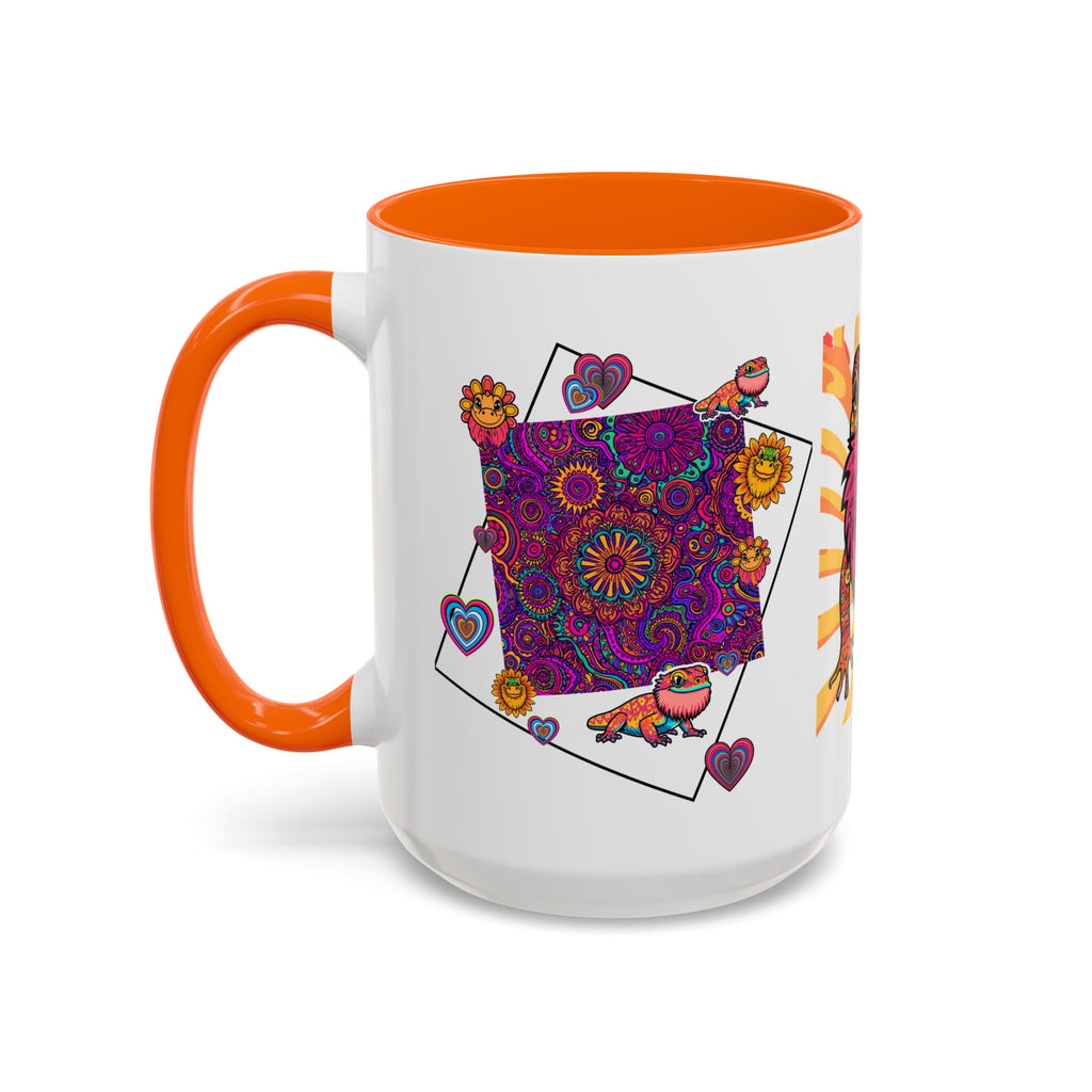 Coffee Mug | Psychedelic Lizards Accent Ceramic Mug