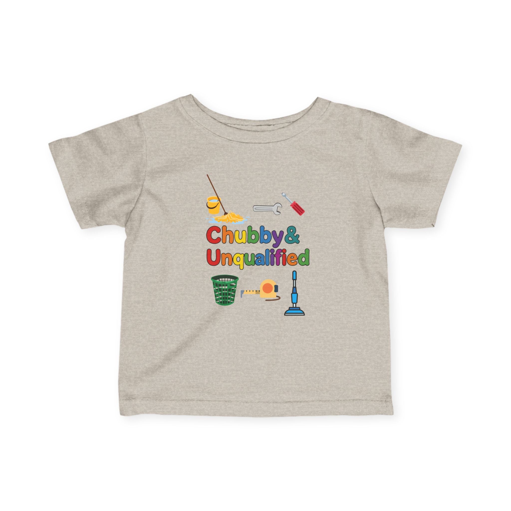 Infant Tee | "Chubby & Unqualified" Colorful and Funny Baby T Shirt