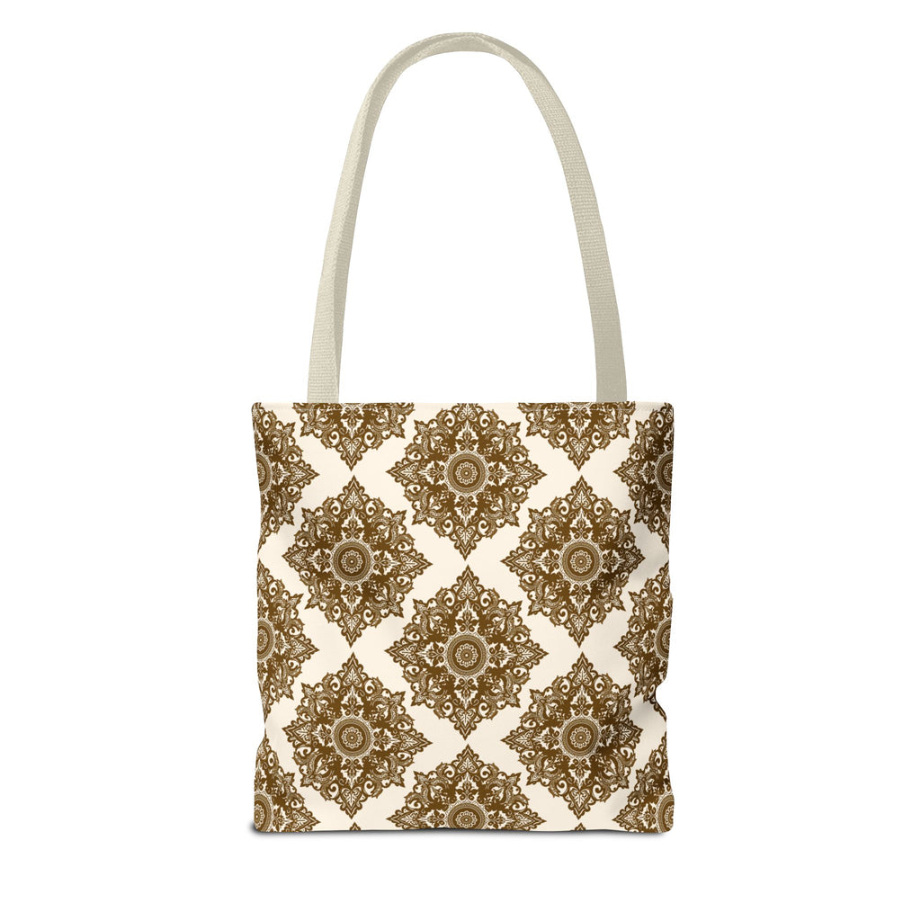 Tote Bag | Boho Gold Medallion Pattern